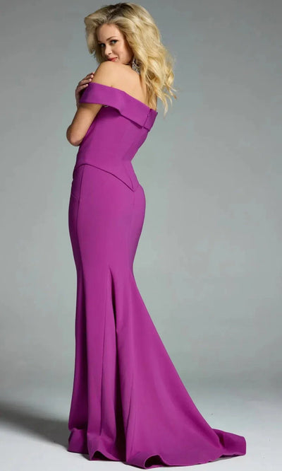 Elegant Off Shoulder Sheath Evening Gown By Jovani 44861