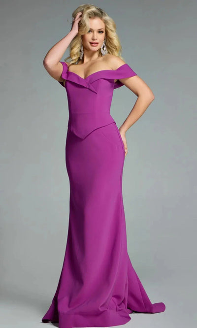 Elegant Off Shoulder Sheath Evening Gown By Jovani 44861