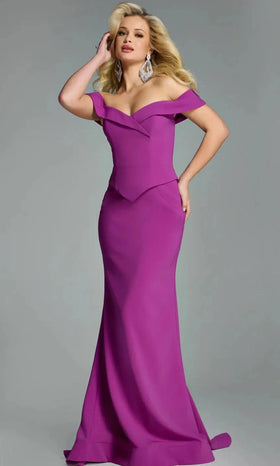 Elegant Off Shoulder Sheath Evening Gown By Jovani 44861