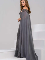 Jovani 45566 - Off-Shoulder Sheath Dress