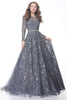 Jovani 51838 Exquisite Embroidered Long Sleeve Ballgown - Prom