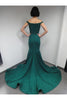 Jovani 55187 Mermaid Gown with Off-Shoulder Glittered Design - Prom