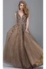 Jovani 55877 A-Line Evening Gown with Embellished Lace - Prom