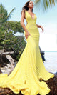 Jovani 59762 - Sequin Evening Gown with Low V-Neck - Prom