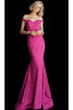 Jovani 60122 - Off-Shoulder Glitter Mermaid Dress with Sweetheart Neckline. - Prom