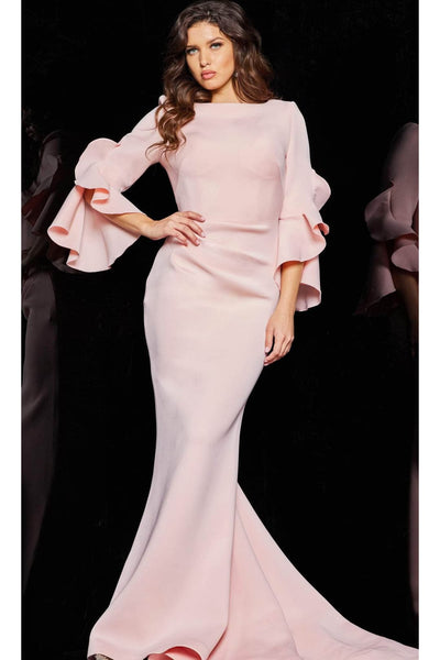Jovani 63168 - Ruffle Bell Sleeve Evening Gown - Prom