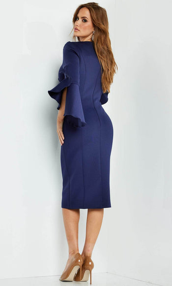 Jovani 63169 - Bell Sleeve Fitted Cocktail Dress - Prom