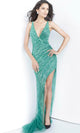 Jovani - 63405 Junior Prom Dress with High Slit - Prom