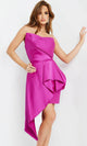 Jovani 63611 - Peplum Cocktail Dress with Asymmetrical Design - Prom