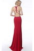 Jovani - 67101 Beaded Halter Jersey Trumpet Dress - Prom