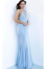 Jovani 67101 - Halter Trumpet Dress in Jersey with Beaded Details - Prom