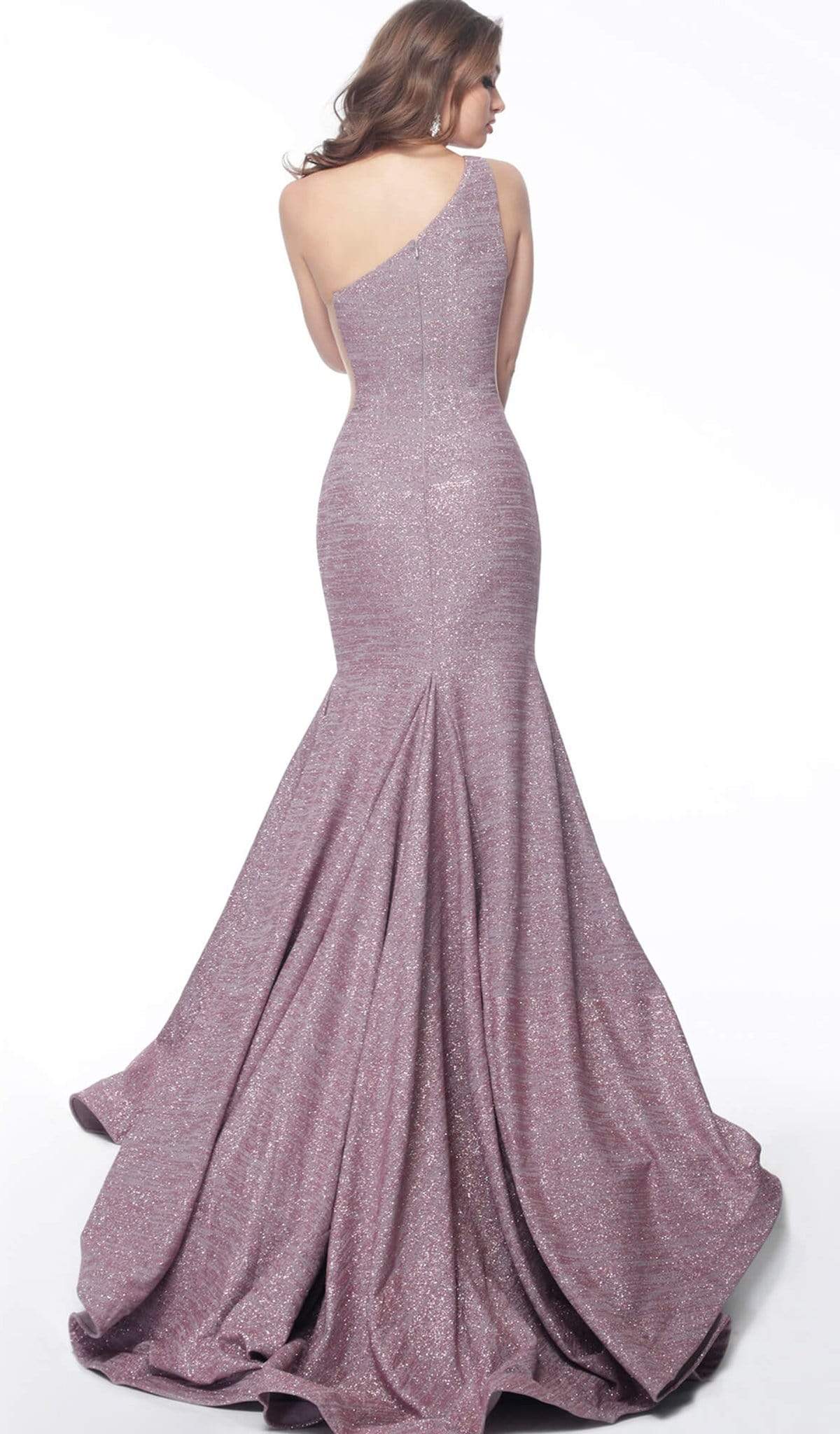 Jovani 67650 - Stretch Glitter Mermaid Gown with a Sweeping Train. - Prom