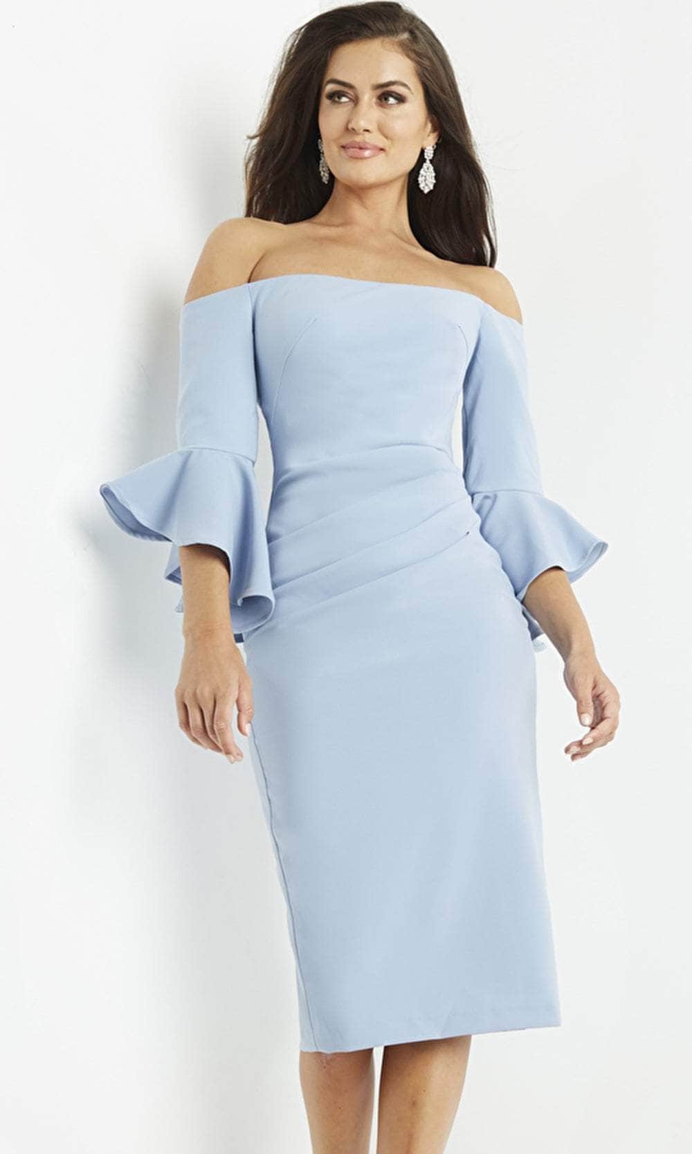 Jovani 07066 - Quarter Sleeves Off Shoulder Prom Dress - Prom