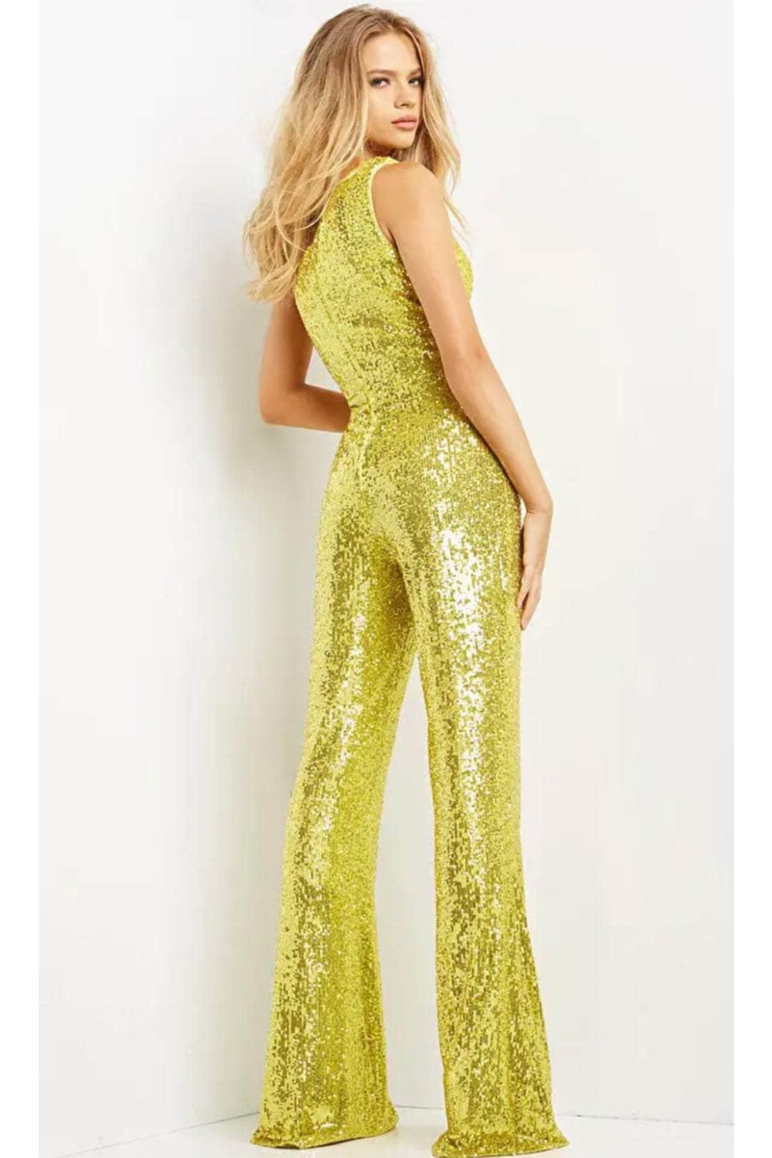 Jovani 9017 - Sequin One-Shoulder Jumpsuit - Prom
