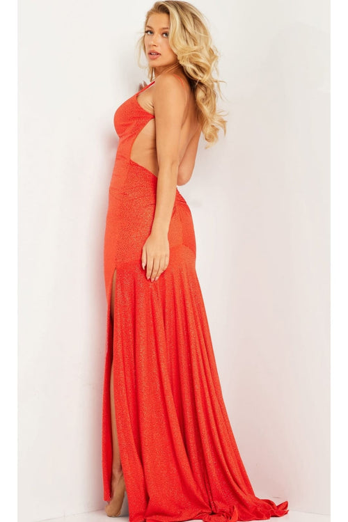 Jovani Backless Long Glitter Prom Dress 23688 - Apparel & Accessories > Clothing > Dresses