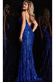 Jovani Backless Sequin-Print Long Prom Dress 09693 - Apparel & Accessories > Clothing > Dresses