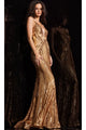 Jovani Backless Sequin-Print Long Prom Dress 09693 - Apparel & Accessories > Clothing > Dresses