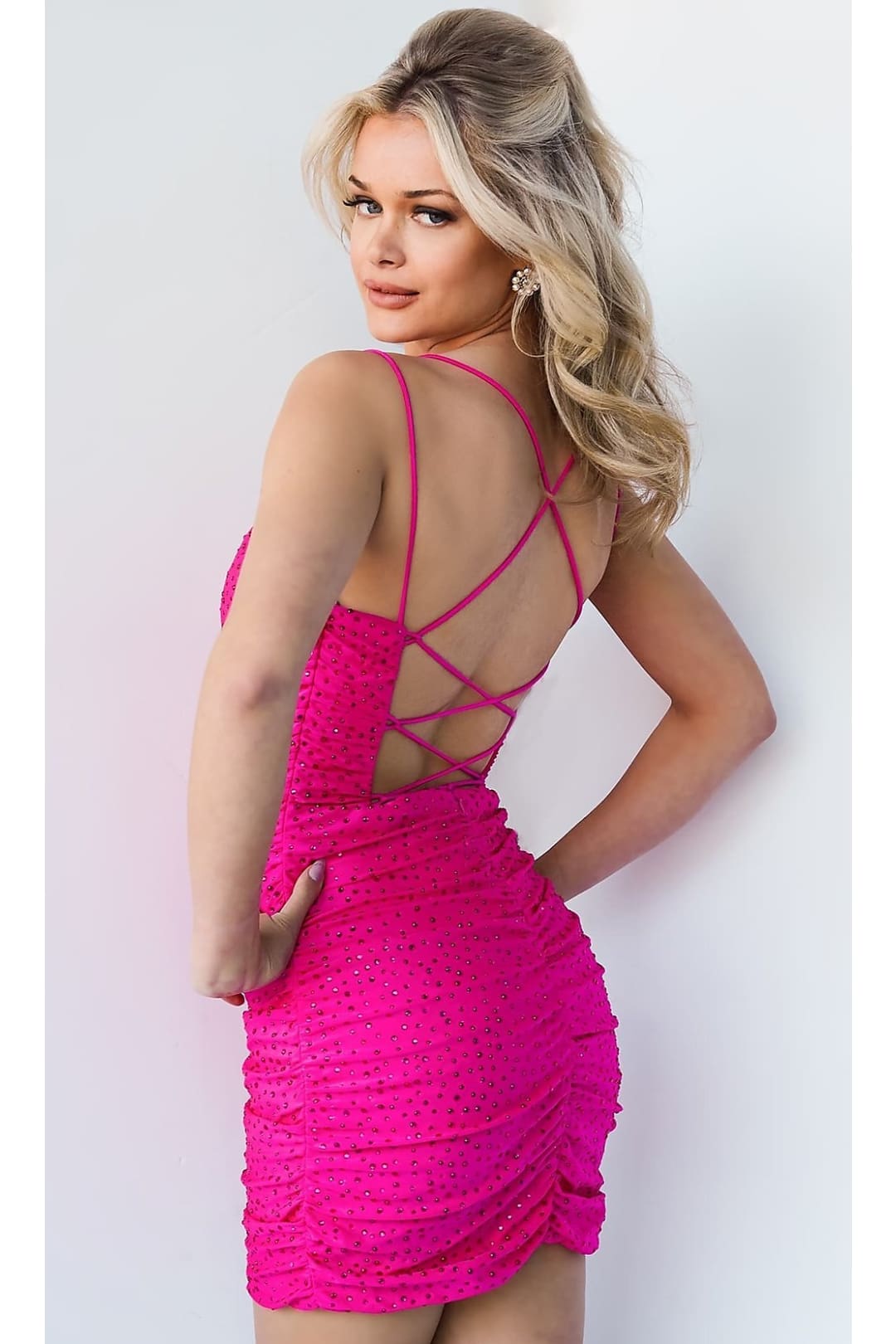 Jovani Beaded Backless Short Homecoming Dress - Apparel & Accessories > Clothing > Dresses