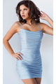 Jovani-Jovani Beaded Backless Short Homecoming Dress