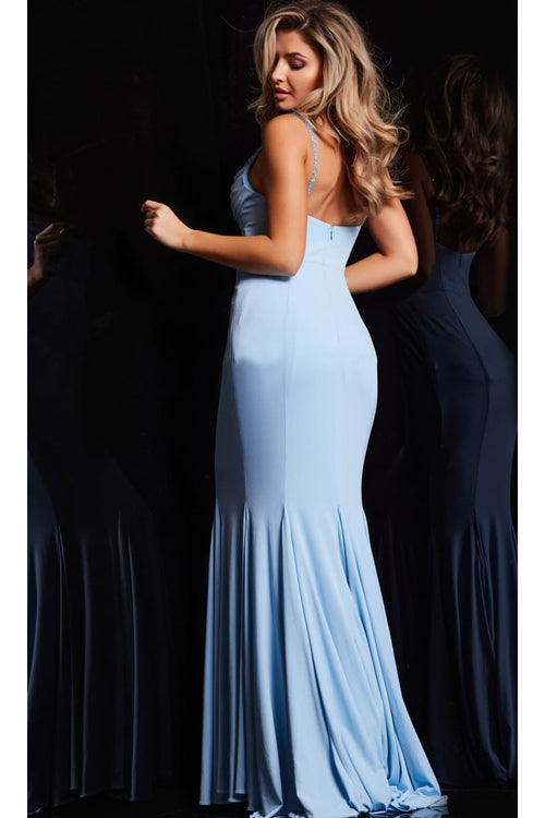 Jovani Beaded Cowl-Neck Long Prom Dress 23201 - Apparel & Accessories > Clothing > Dresses