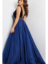Jovani Belted Long Chiffon Prom Ball Gown 26201