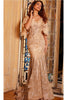 Jovani Caped Long Sequin-Lace Prom Dress 03158 - Light Cafe / Prom