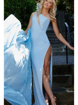 Jovani Chiffon-Shoulder Long Prom Dress 22791