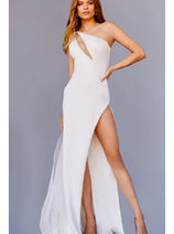 Jovani Chiffon-Shoulder Long Prom Dress 22791
