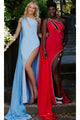 Jovani Chiffon-Shoulder Long Prom Dress 22791 - Red / Apparel & Accessories > Clothing > Dresses