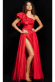 Jovani - Crystal Embellished Strapless Lace Prom Dress 37334 - Prom
