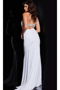 Jovani Cut-Out Beaded-Bodice Long Prom Dress 23130 - Prom