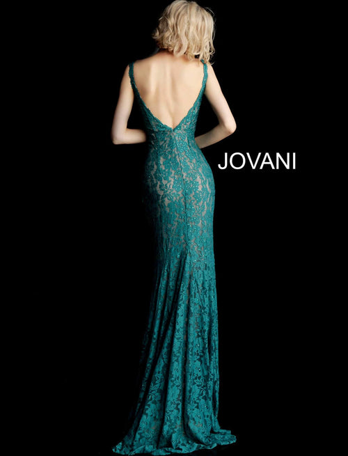 Jovani 48994 - Fitted Lace Prom Dress - Prom