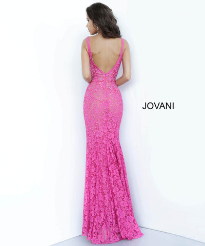 Jovani 48994 - Fitted Lace Prom Dress - Prom