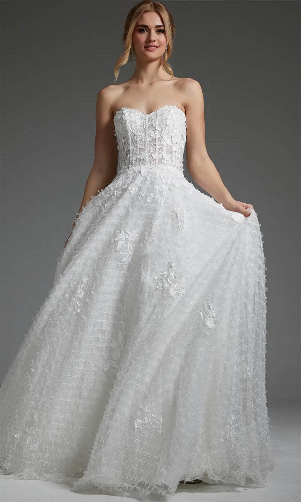 Jovani JB07165 - Textured Corset Bridal Gown - Prom