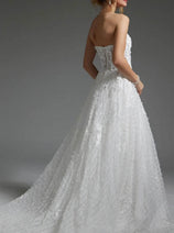 Jovani JB07165 - Textured Corset Bridal Gown