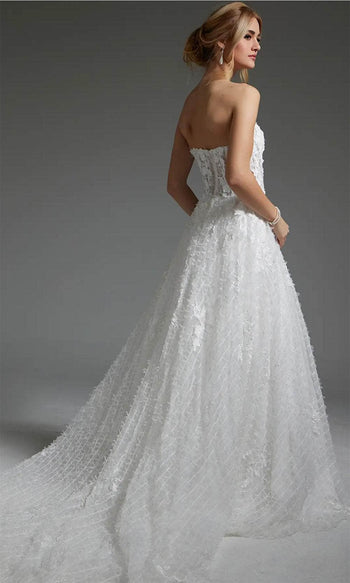 Jovani JB07165 - Textured Corset Bridal Gown - Prom