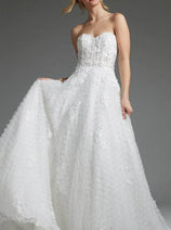 Jovani JB07165 - Textured Corset Bridal Gown