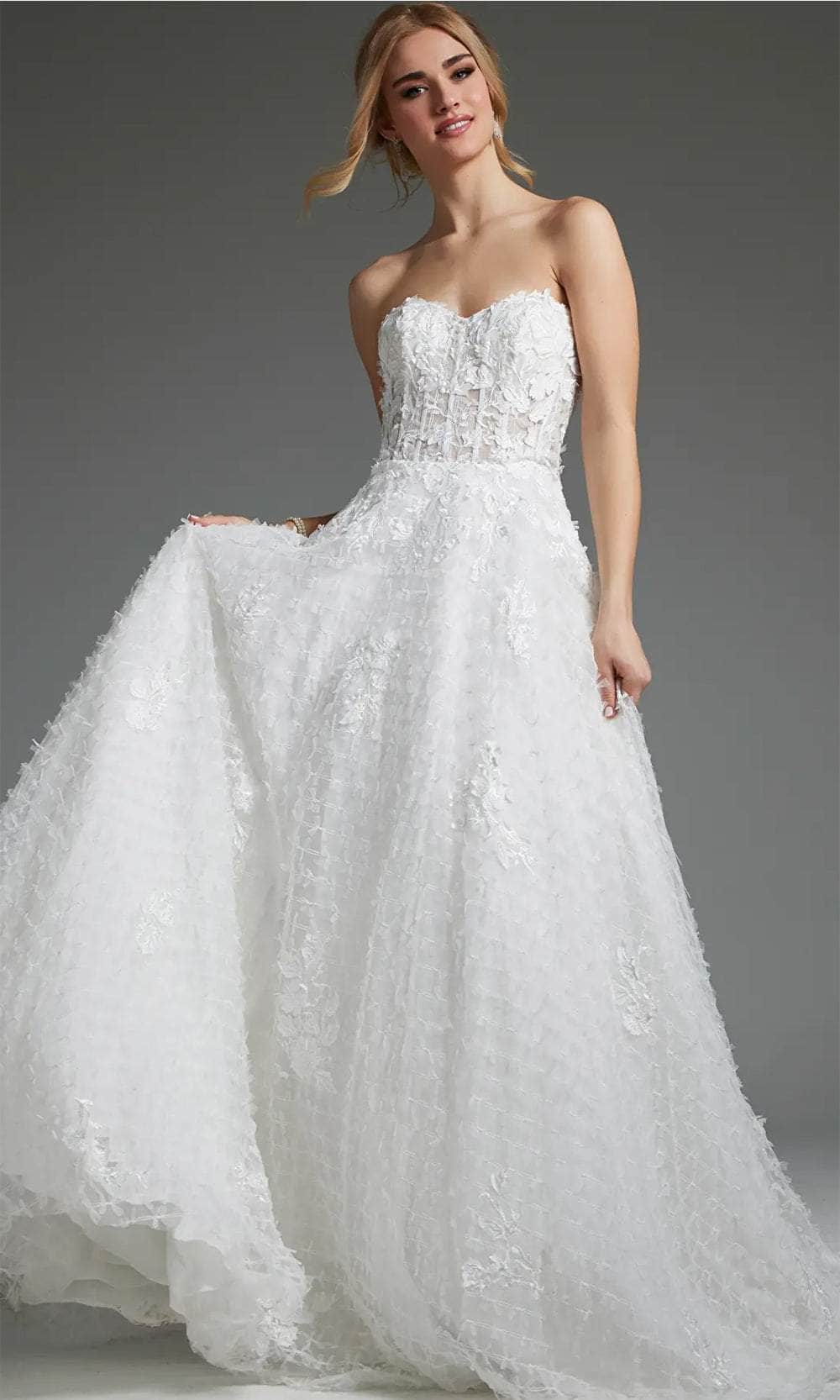 Jovani JB07165 - Textured Corset Bridal Gown - Prom