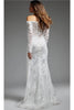 Jovani JB23106 - Long Sleeve Off Shoulder Bridal Gown - Prom