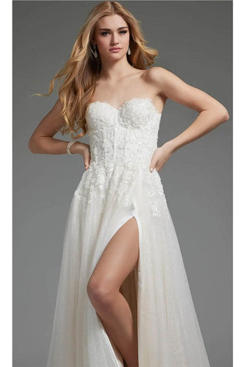 Jovani JB25730 - Embroidered Sweetheart Bridal Gown - Prom