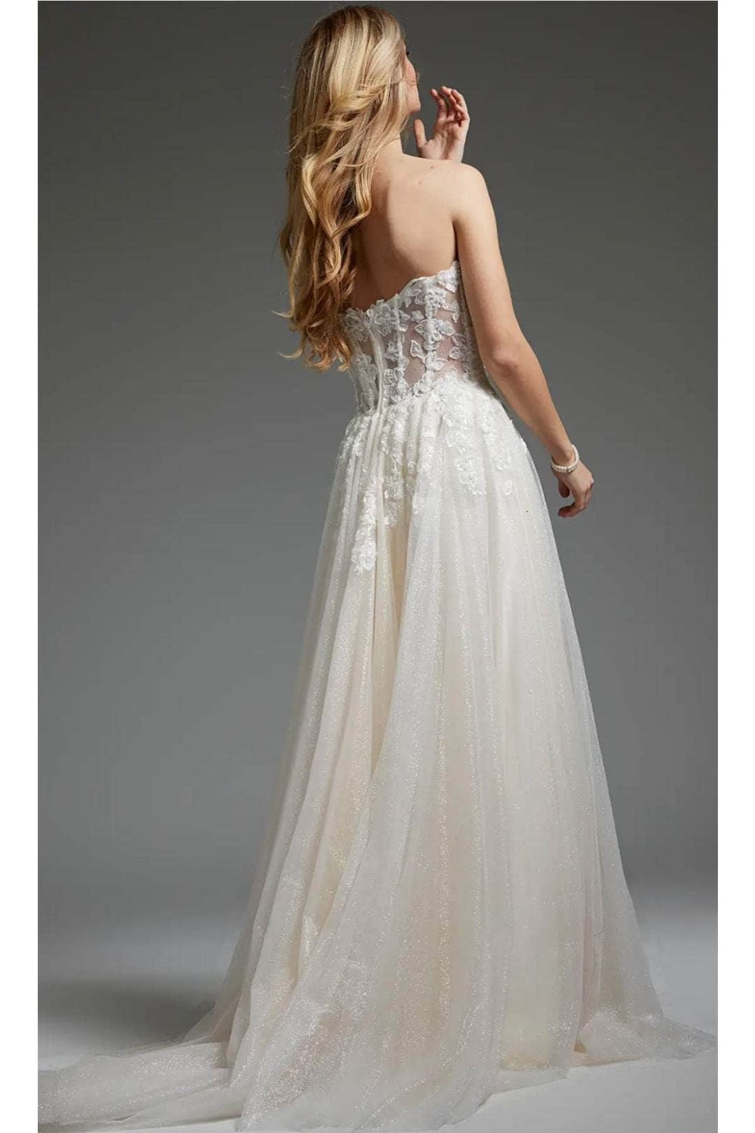 Jovani JB25730 - Embroidered Sweetheart Bridal Gown - Off-White / 00 - Prom