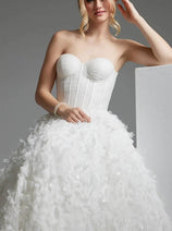 Jovani JB26295 - Paillette A-Line Bridal Gown