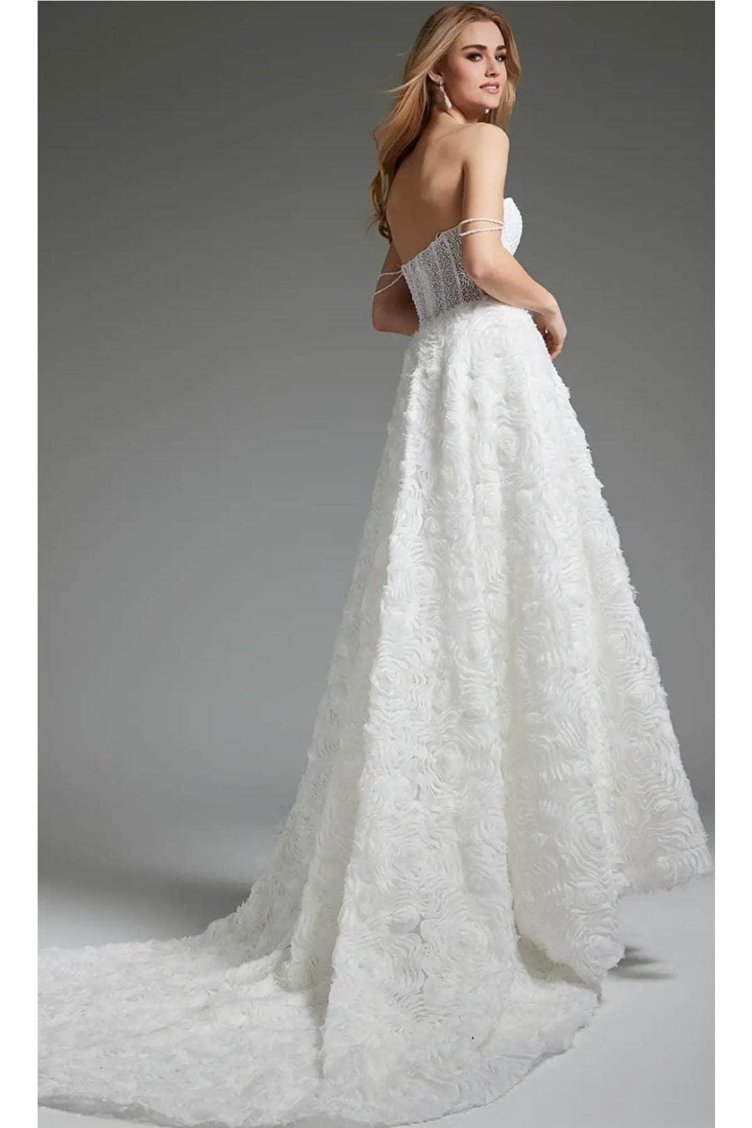 Jovani JB36644 - Floral Texture Bridal Gown - Prom