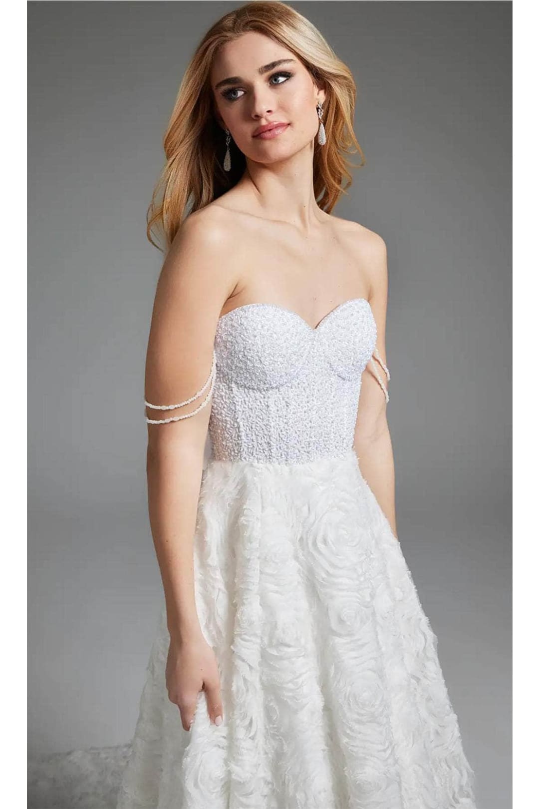 Jovani JB36644 - Floral Texture Bridal Gown - Prom