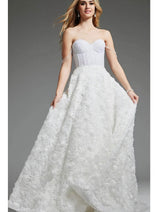 Jovani JB36644 - Floral Texture Bridal Gown