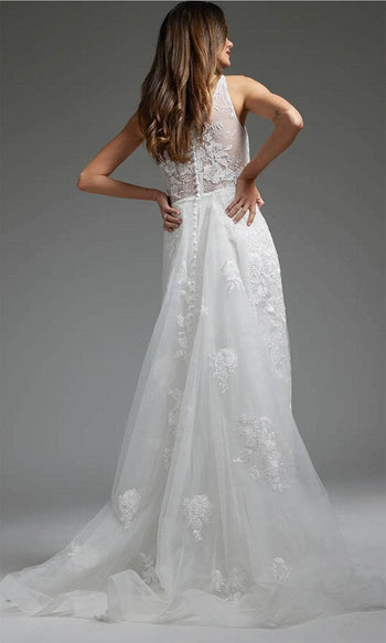 Jovani JB37601 - One Shoulder Lace Bridal Gown - Prom