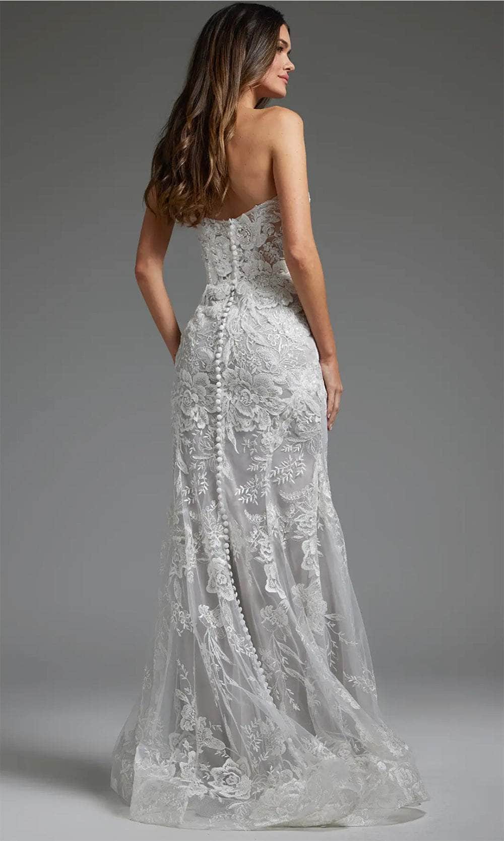 Jovani - JB38221 Mermaid Bridal Gown with Lace Detail - Prom