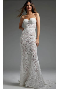 Jovani JB38271 - Lace Corset Bridal Gown - Prom