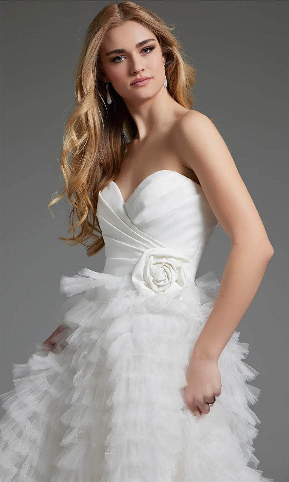 Jovani JB38958 - Ruffled A-Line Bridal Gown - Prom