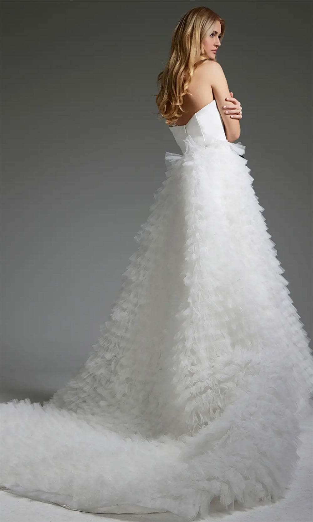Jovani JB38958 - Ruffled A-Line Bridal Gown - Prom
